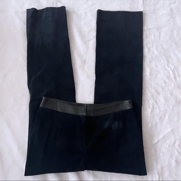 VENUS WILLIAMS FOR WILSON LEATHER 100% Black Leather Suede Pants Size 2 - Picture 4 of 12